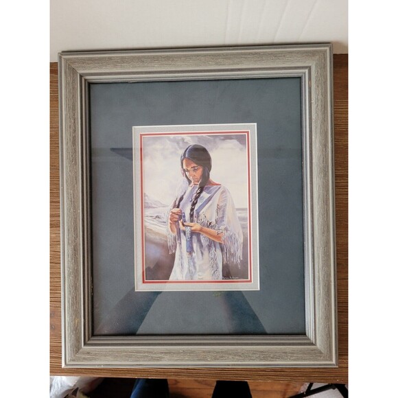 (Framed) Marian Anderson  - Sacajawea - print. HAND WRITTEN NOTE BY MARIAN - Picture 1 of 8